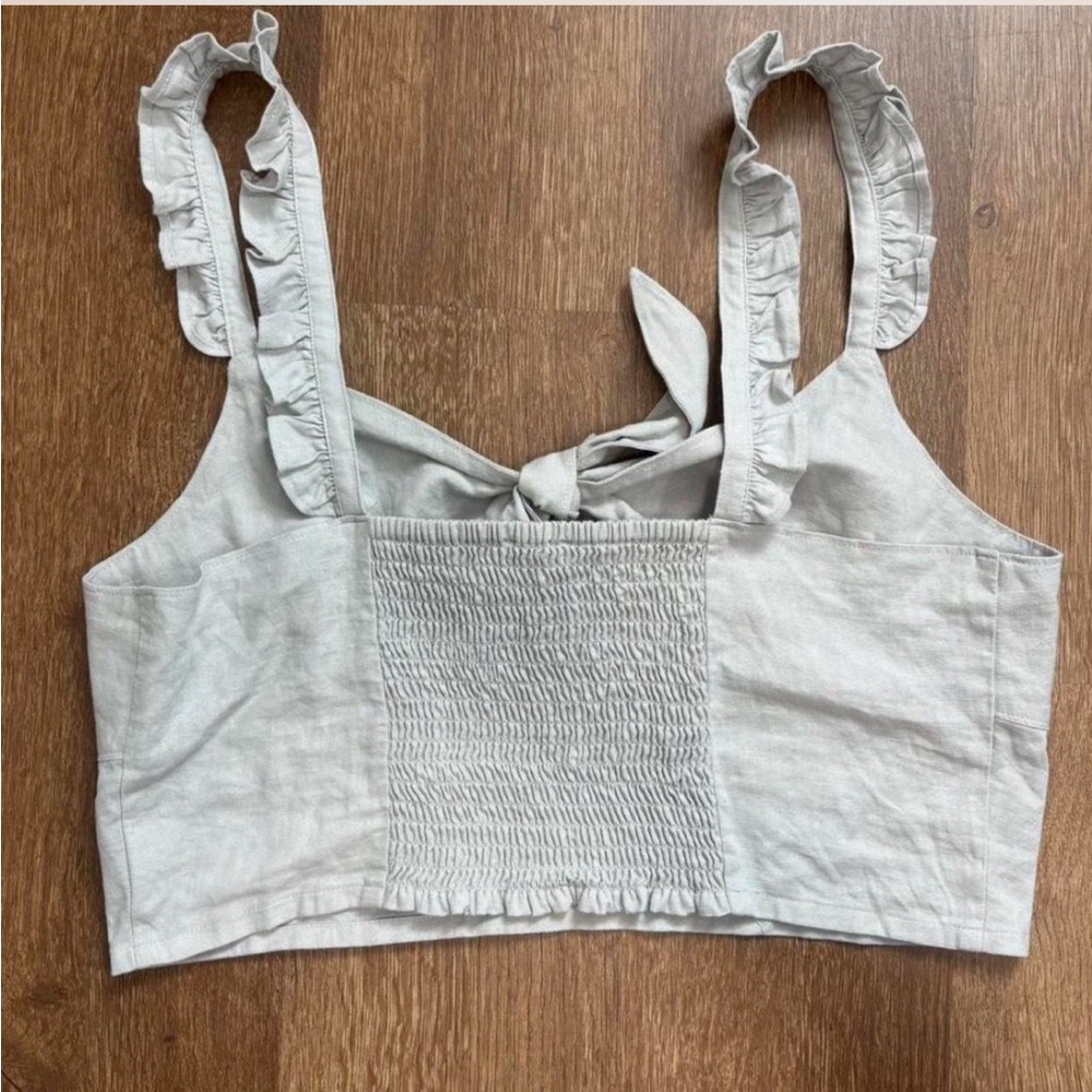 Express Cream Ruffle Strap Camisole - Picture 5 of 6